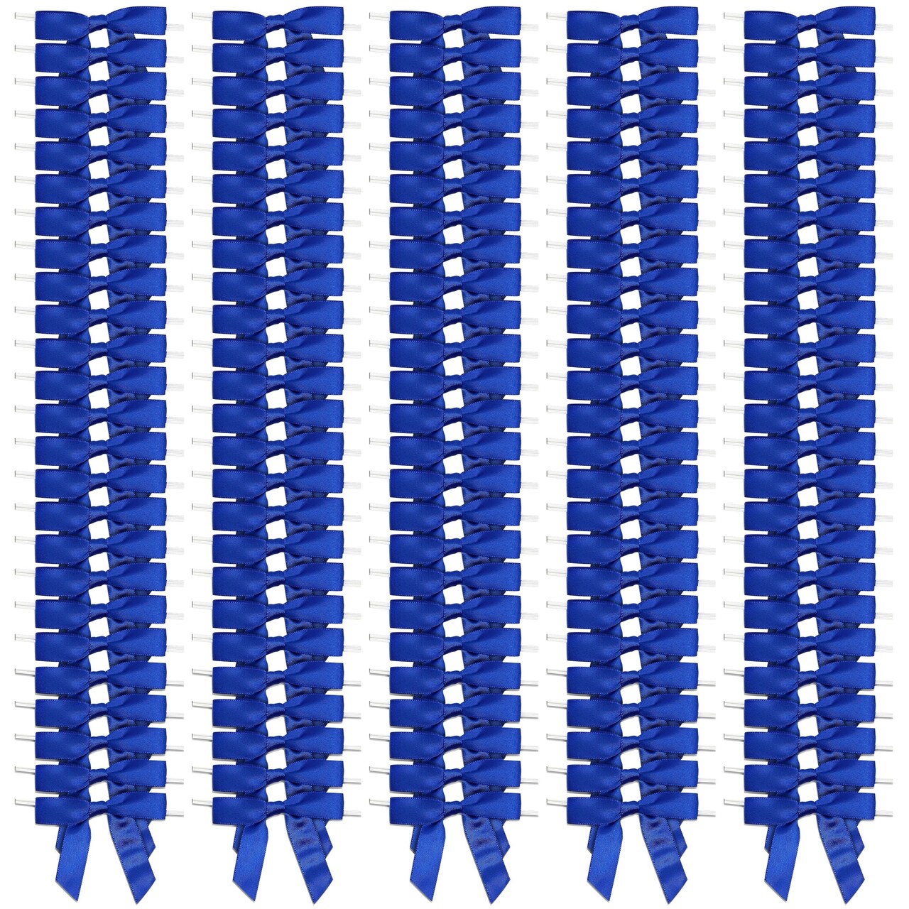 Bright Creations 100 Pack Dark Blue Twist Tie for Treat Bags, 3-Inch Small Satin Ribbons for Craft Decoration, Gift Wrap, Themed Party Favors, Baked Goods